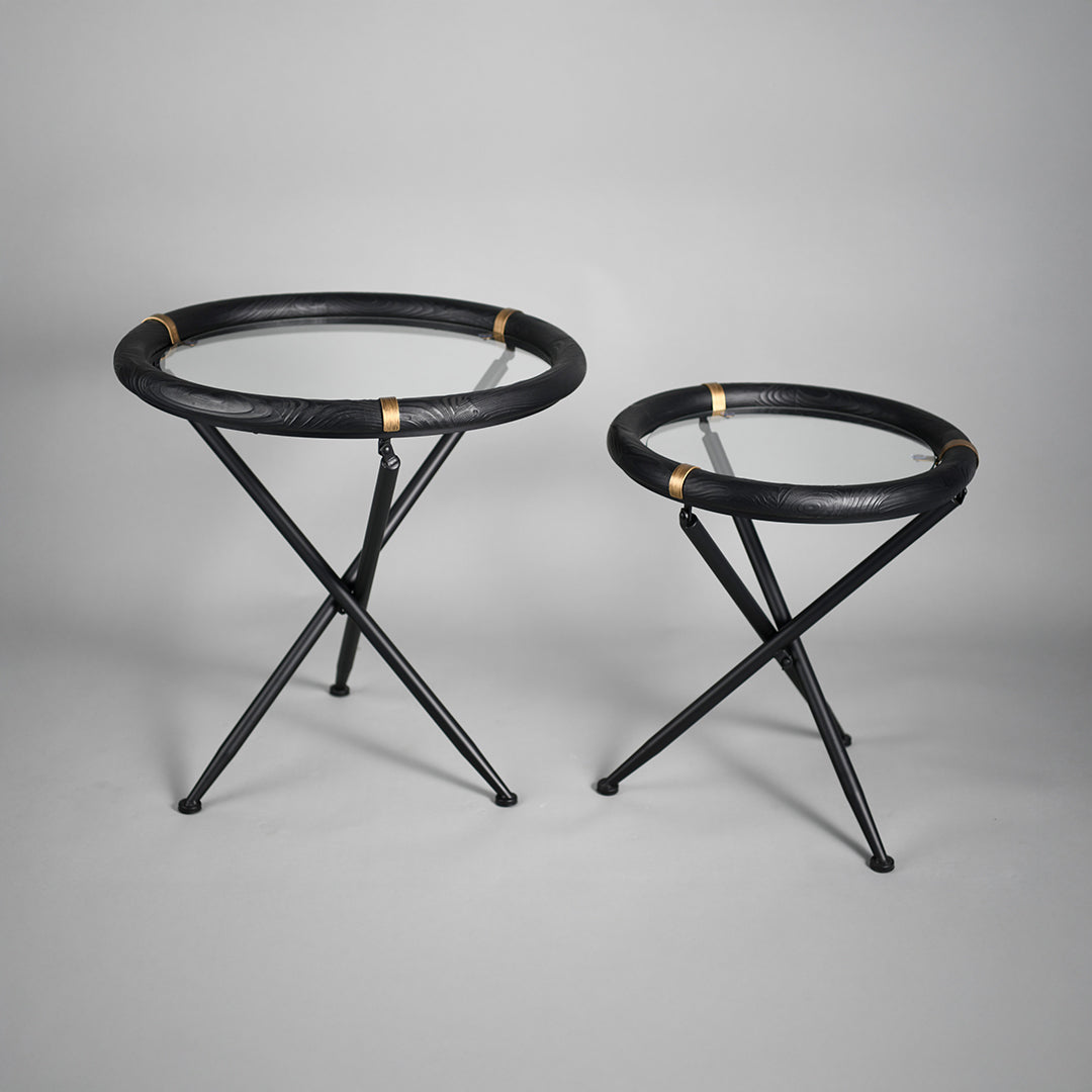 Kune Round Side Table Set
