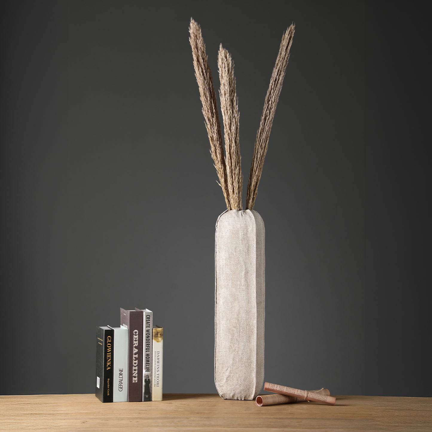 Petrified Parchment Vase | 140x140x585mm