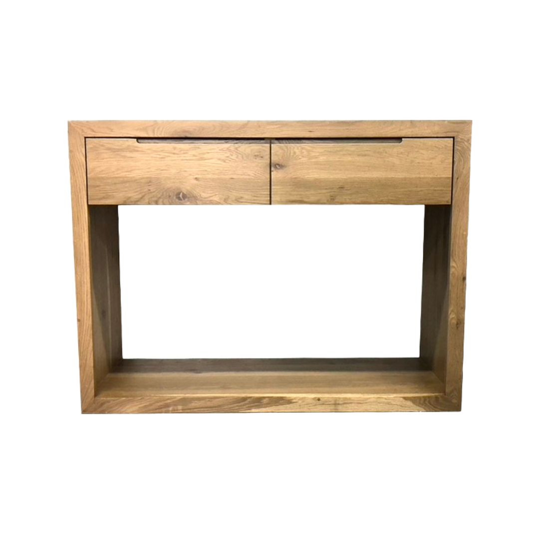 Solid Wood Console Table 2 drawers and open shelve