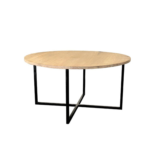 Round Coffee Table with Steel Legs