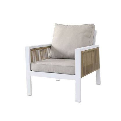 Cora Outdoor Lounge Set | White/Natural
