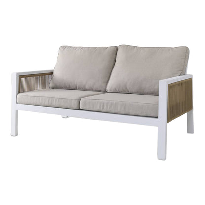 Cora Outdoor Lounge Set | White/Natural
