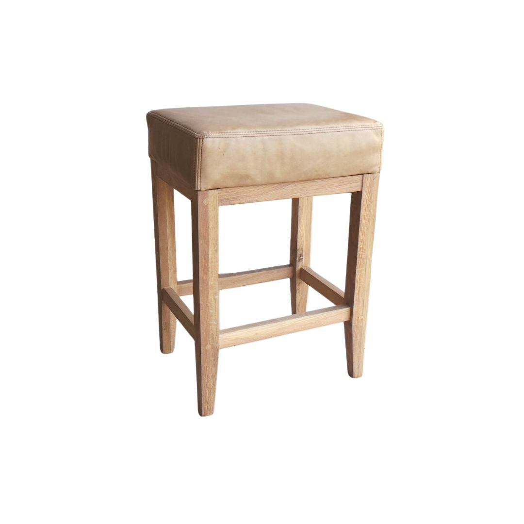 No back counter chair upholstered seat