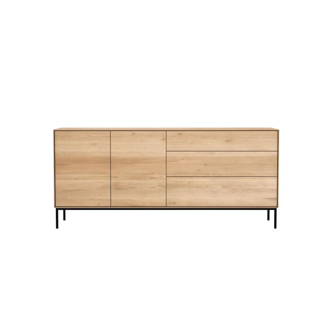 Solid Wood Side Board 2 Doors, 3 drawers.