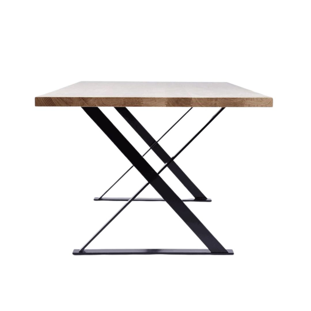 Live Edge Dining table - X-shape legs