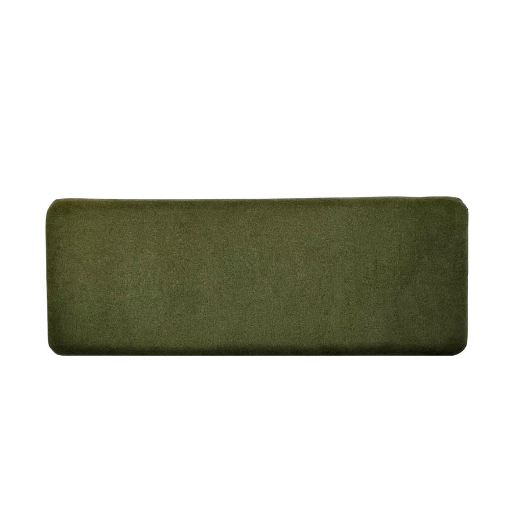 Modern/sleek Upholstered Headboard - Green (Double)