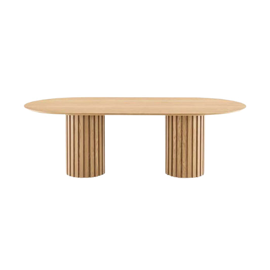Oval Double Fluted Dining Table