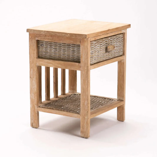 Bedside Table White Wash