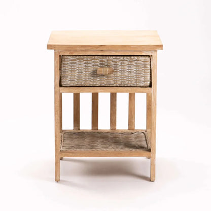 Bedside Table White Wash