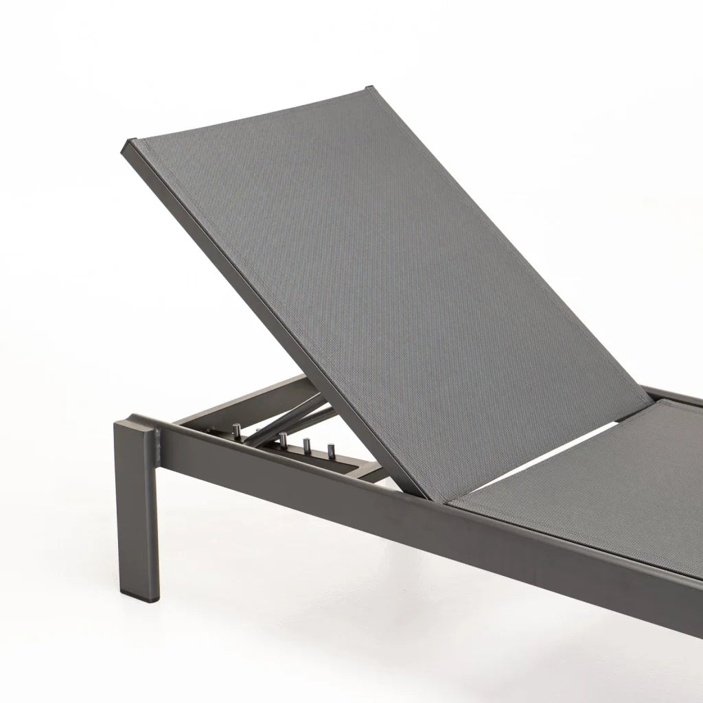 Dark Grey Sun Lounger
