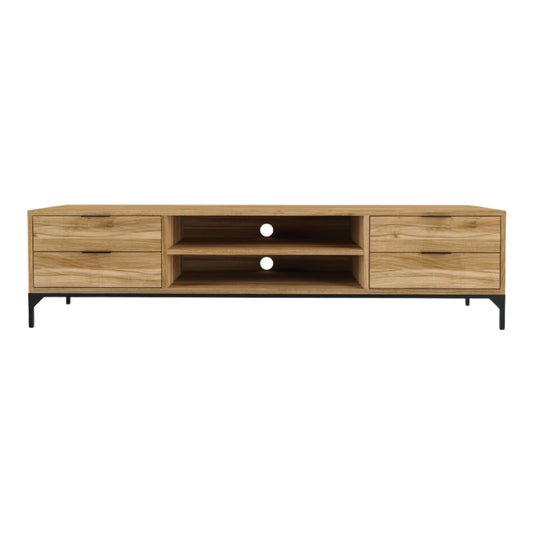 Solid Wood TV Unit 4 Drawers, 2 Openings